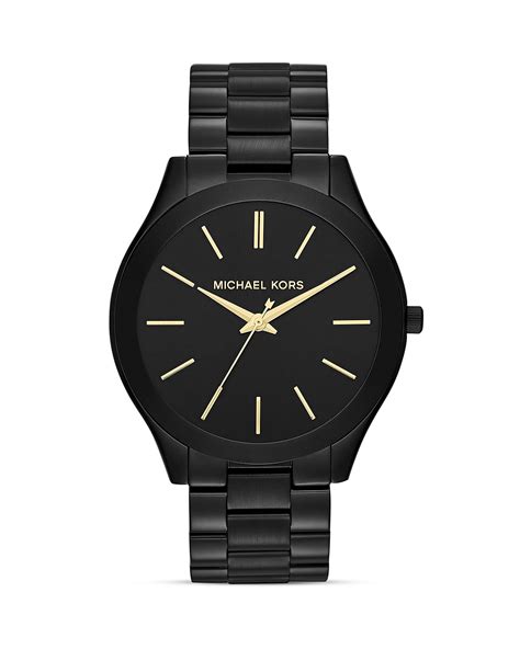 michael kors slim runway gunmetal three-hand watch|Michael Kors runway chronograph.